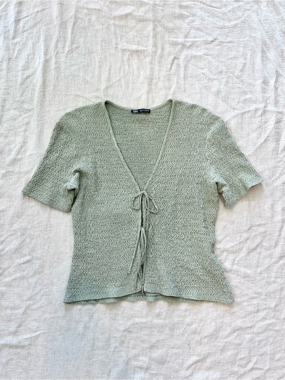ZARA Tie Front Top